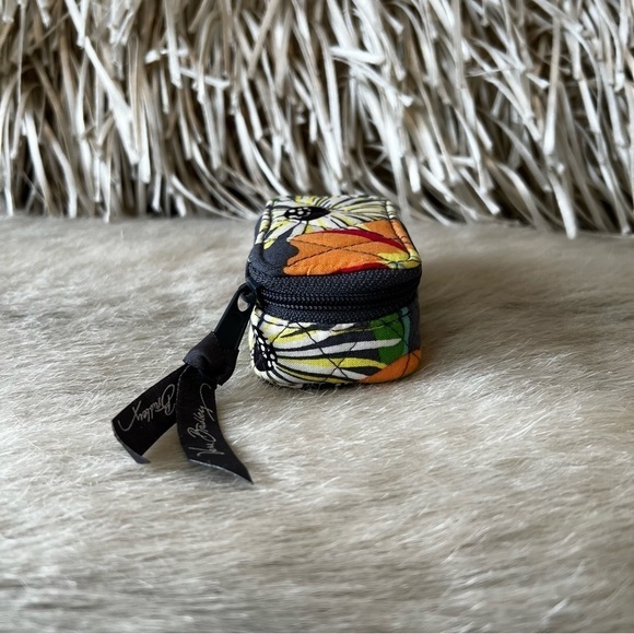 VERA BRADLEY Super Bloom Contact Case Zip Around Travel Gray Orange Floral 2013 - Picture 5 of 9